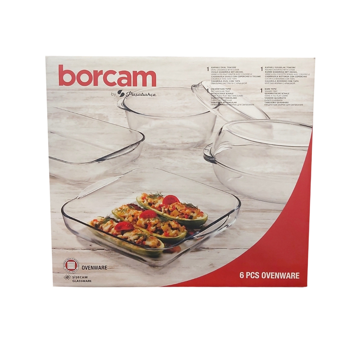 BORCAM SET 6 VASE YENA TERMOREZISTENTE 159144
