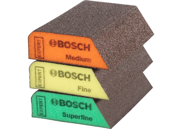 Set 3 bureti abrazivi Bosch EXPERT S470, 69x97x26mm