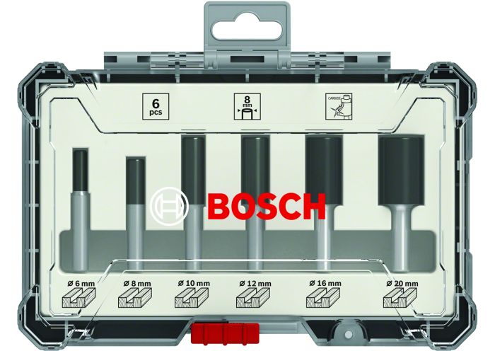 Set 6 freze HM tija 8mm Bosch