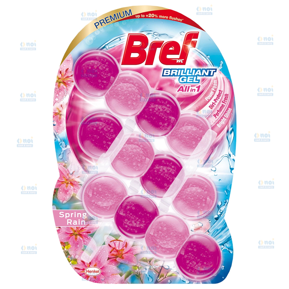 BREF BRILLIANT ODORIZANT WC GEL 3X42G SPRING RAIN