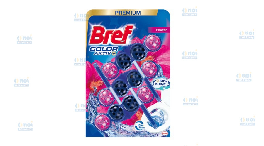 BREF COLOR AKTIV ODORIZANT WC 3X50G FLOWER
