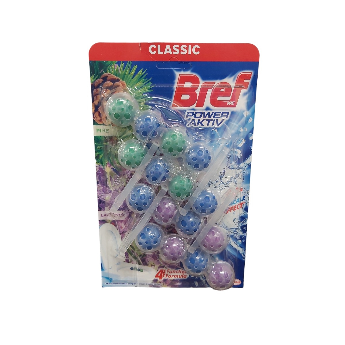 BREF COLOR AKTIV ODORIZANT WC 4X50G PINE LAVANDA