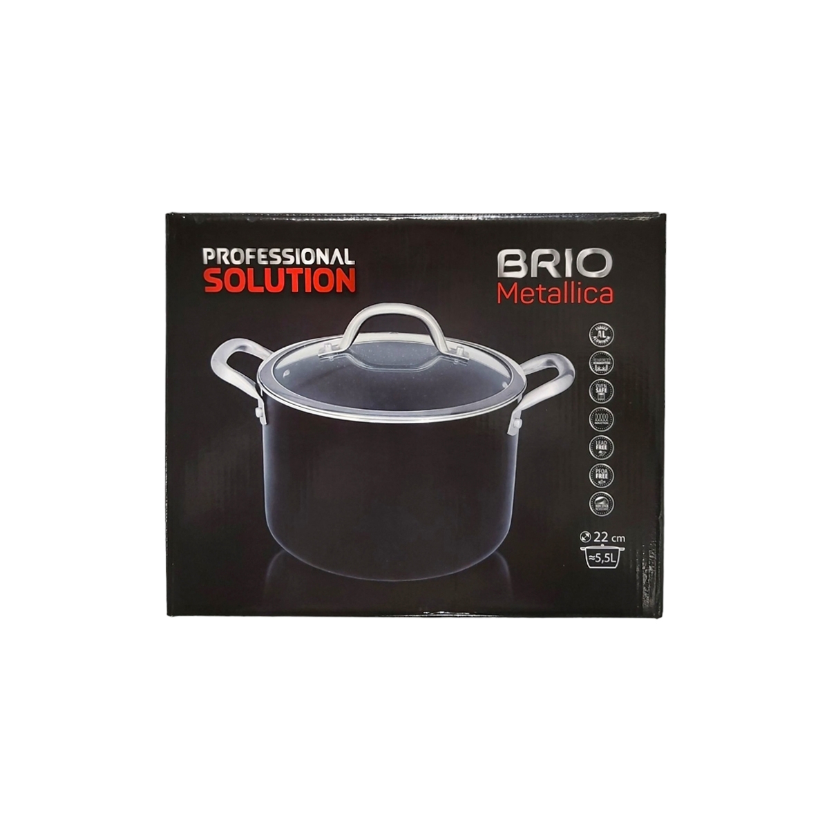 BRIO METALLICA OALA INALTA CU CAPAC 22CM 104819