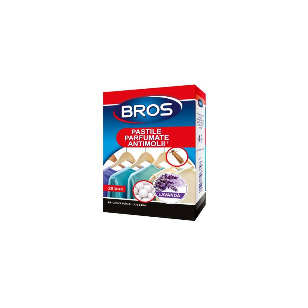 BROS PASTILE PARFUMATE ANTIMOLII LAVANDA 20BUC/SET