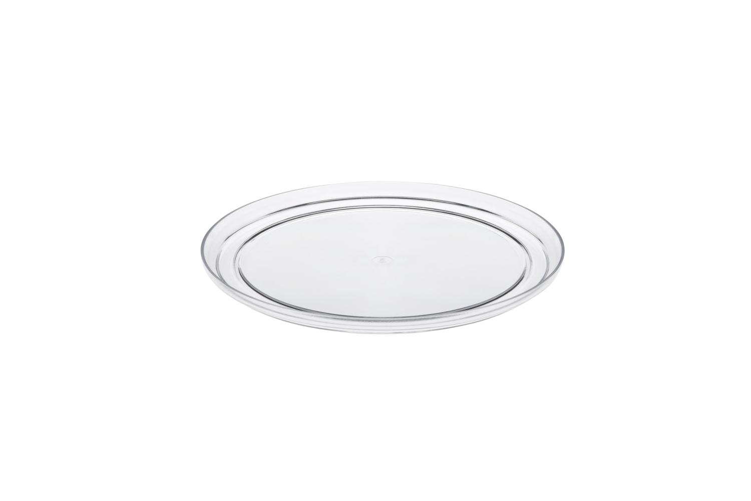 Tava rotunda pentru expunere tort, transparenta, diametru 250mm