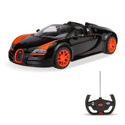 Masina cu telecomanda Bugatti Grand Sport Vitesse negru cu scara 1 la 14, Rastar