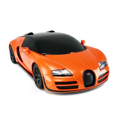 Masina cu telecomanda Bugatti Grand Sport Vitesse portocaliu cu scara 1 la 24, Rastar