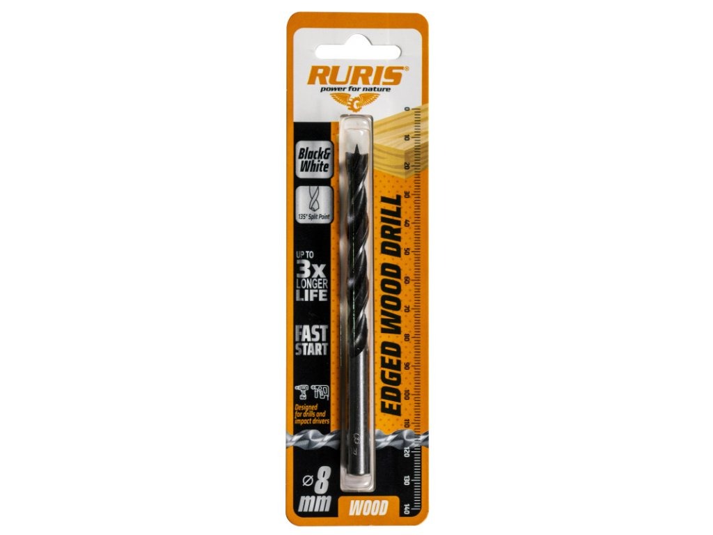 Burghiu Ruris Lemn 8 mm
