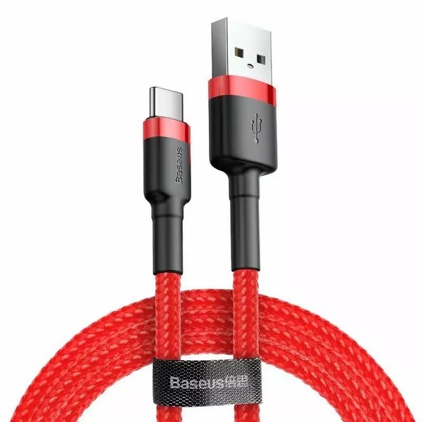 Cablu Baseus Cafule, USB la USB-C, Quick Charge , 2A, 2m Rosu