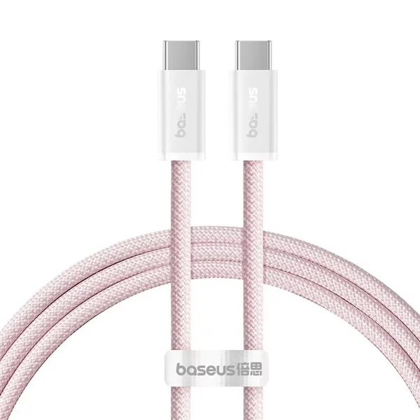Cablu Baseus Dynamic 3 Series, USB-C la USB-C, 100W, Fast Charging, 2m, roz