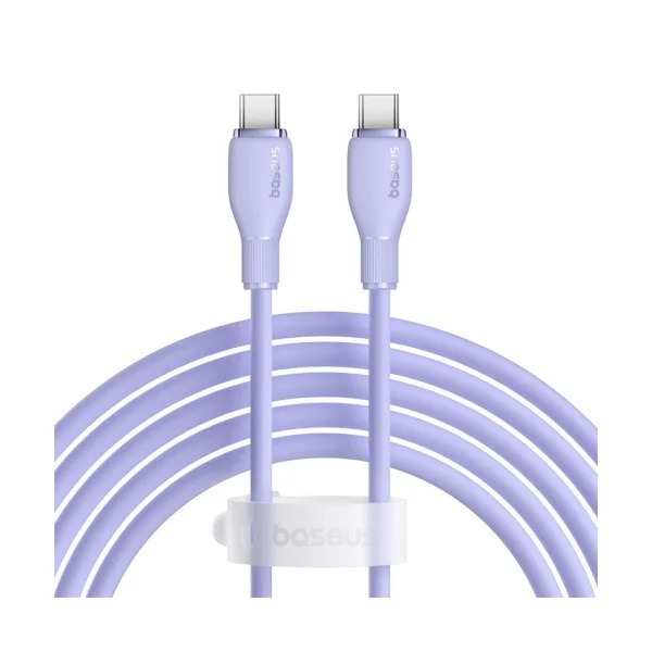 Cablu Baseus Pudding Series, 100W, USB-C la USB-C, Fast Charging, 2 metri