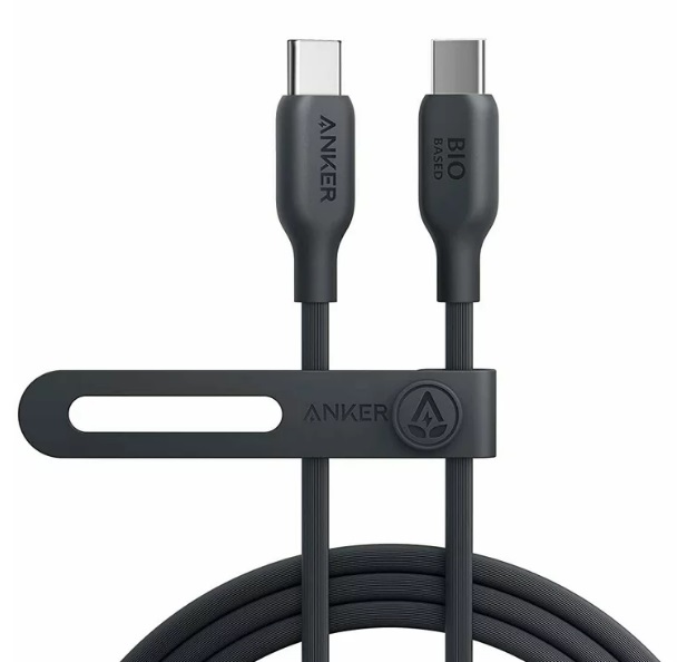 Cablu Anker Bio 543 USB C la USB C (100W), 2.0, 1.8 metri Negru
