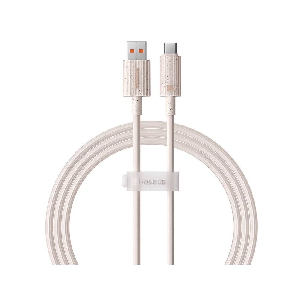 Cablu Baseus Habitat Series, Incarcare rapida, USB la USB-C, 100W, 1m Roz