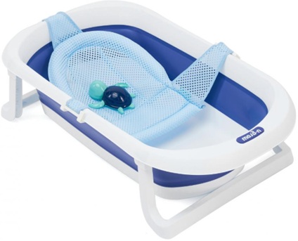 Cadita pliabila cu reductor detasabil si termometru , albastru, U-Grow