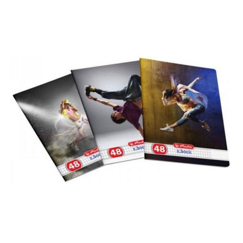 Caiet scolar A5 Herlitz X.Book Dance, 48 file, matematica, colturi rotunjite, 70g/mp, 9480770
