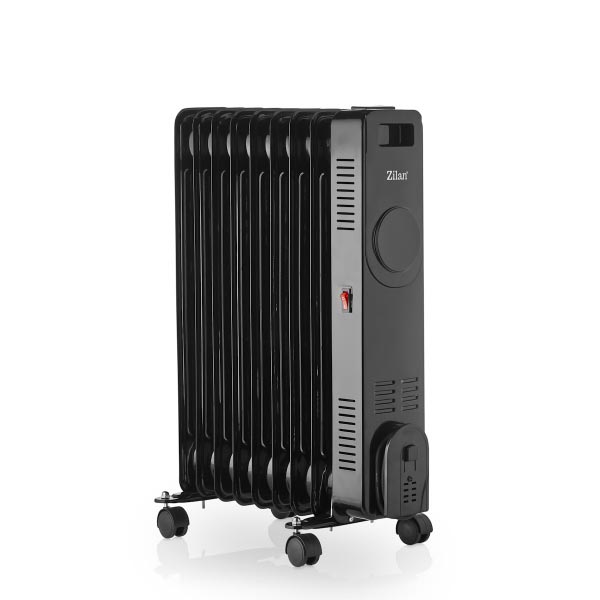 Calorifer electric cu 9 elementi, putere 2000W, termostat reglabil, indicator LED, Zilan