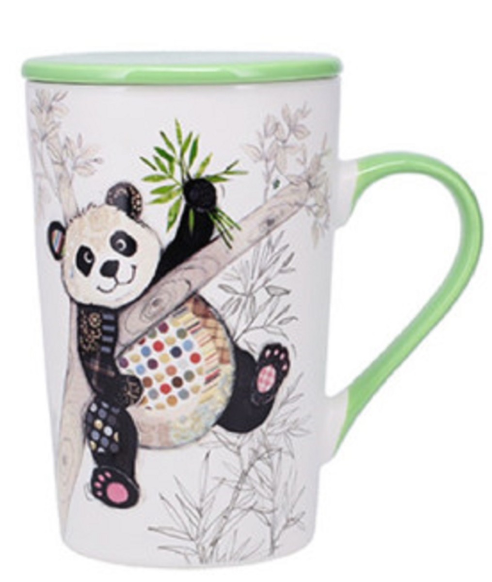 Cana Kook  Panda  435 ml  Portelan  Multicolor Kiub