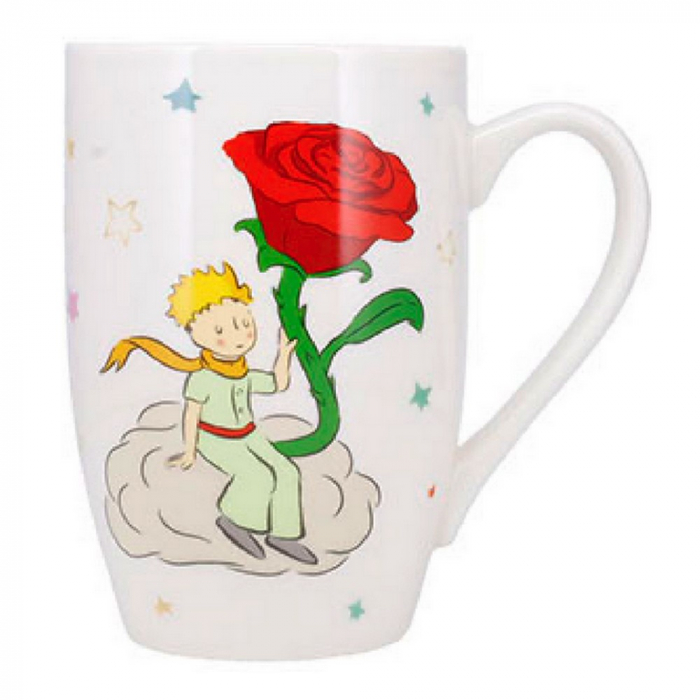 Cana Le Petit Prince Rosa 490 ml Portelan Multicolor Kiub