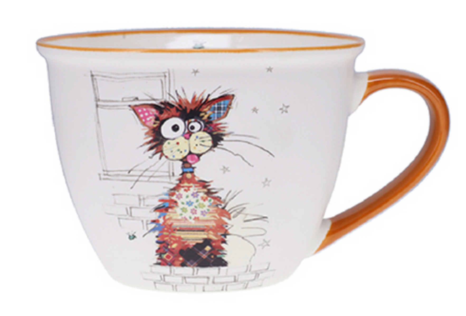 Cana 550 ml Kook Chat Ziggy 550 ml Portelan Multicolor Kiub