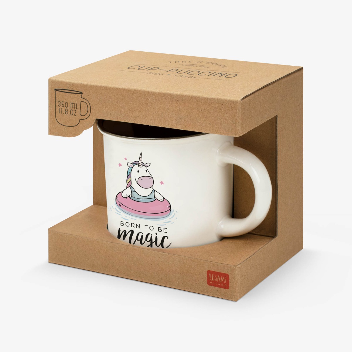 Cana Cappuccino Unicorn 350 ml Portelan Multicolor, Legami
