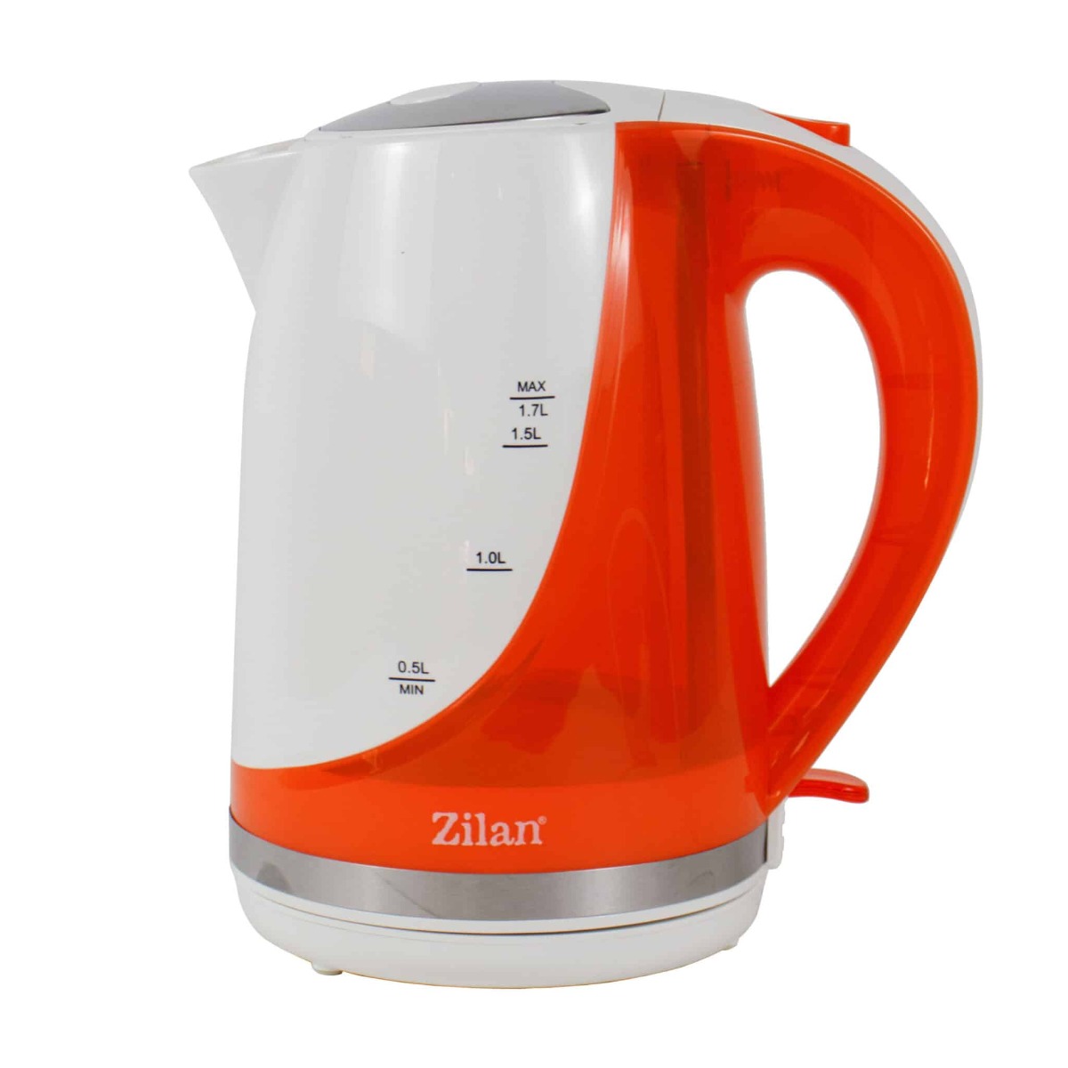 Cana fierbator electrica, capacitate 1.7L, putere 2200W, Alb-Portocaliu, Zilan