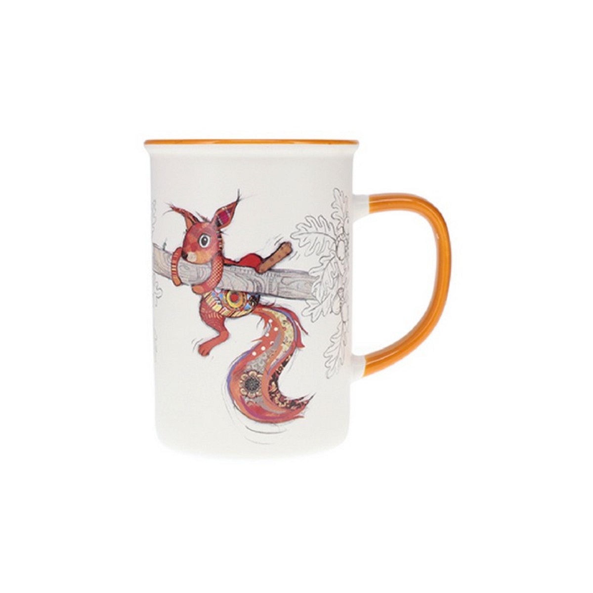 Cana Kook Veverita 360 ml Portelan Multicolor Kiub