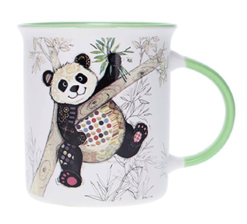 Cana Medium Kook Panda 320 ml Portelan Alb Kiub