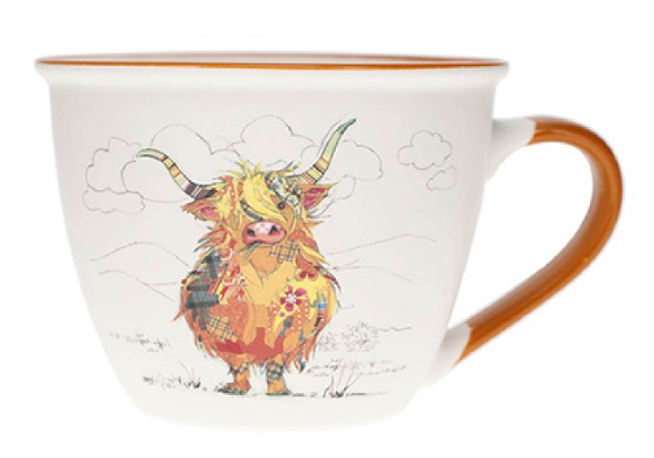 Cana Timbale a anse Kook Vache ecossaise 550 ml Ceramica Alba Kiub