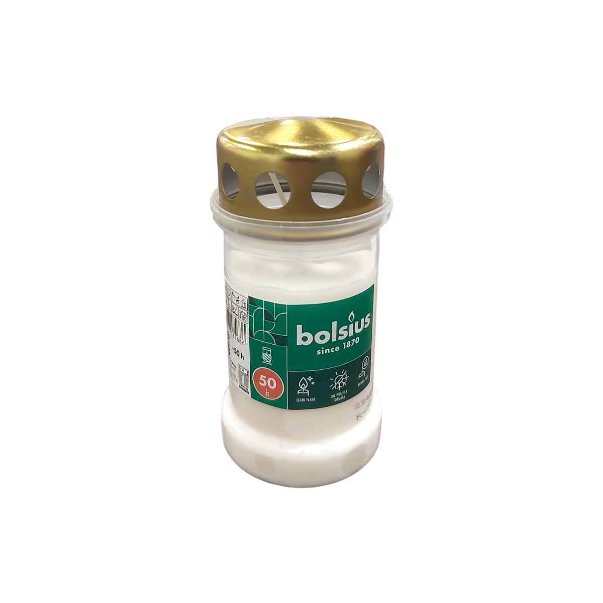 CANDELA BOLSIUS CU CAPAC ALB RC3-CAP NR3A
