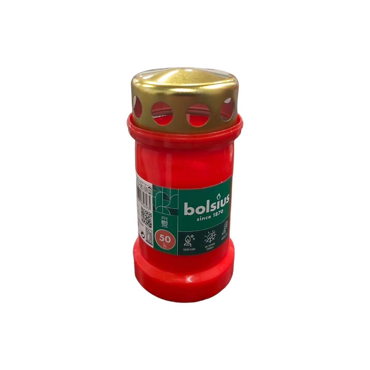 CANDELA BOLSIUS CU CAPAC ROSU RC3-CAP NR3R