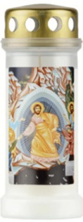 Candelă Bolsius Nr. 6 capac Invierea Domnului - Alb