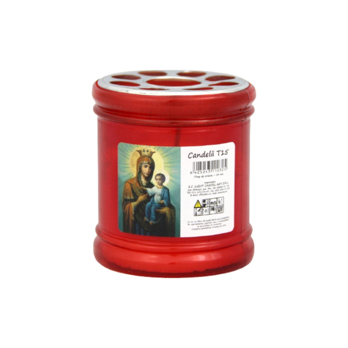CANDELA PLASTIC CU CAPAC T15