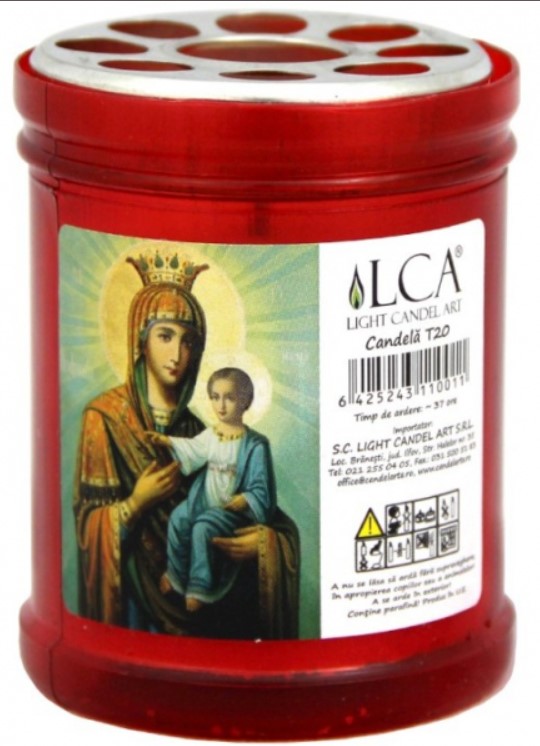 CANDELA PLASTIC CU CAPAC T20