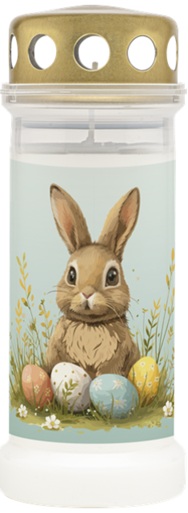 Candelă Bolsius Nr. 6 cu capac – Iepure – Alb