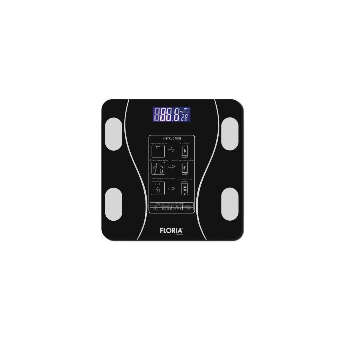 Cantar electronic de persoane, maxim 180kg, FLORIA