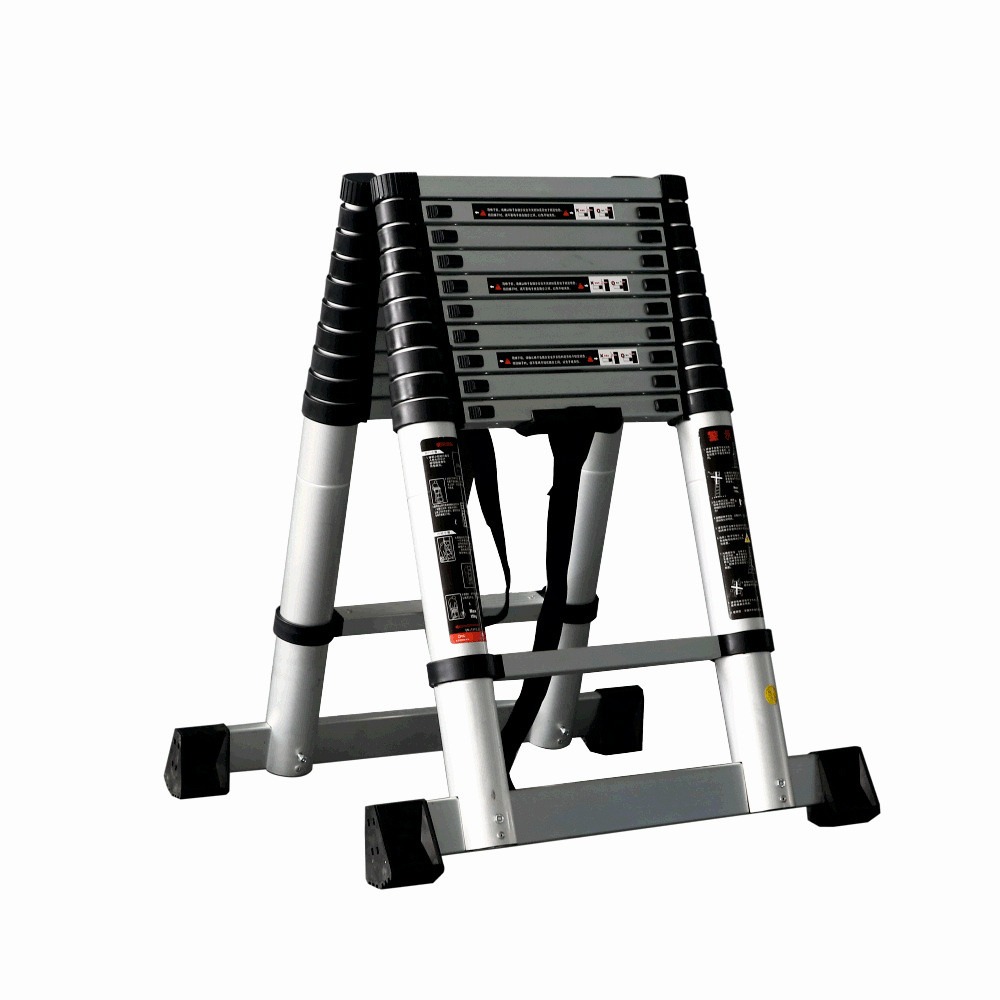 Scara telescopica din aluminiu dubla MESTERINO TOOLS JL-101-2X3.2, 3.2+3.2 metri, 2x11 trepte, greutate maxima 150 kg