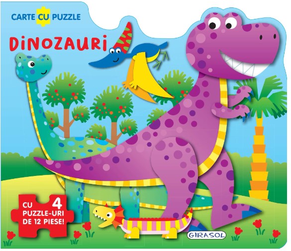 Carte cu puzzle - Dinozauri