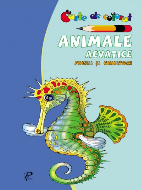 Carte de colorat. Animale acvatice. Poezii si ghicitori