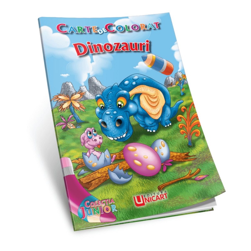 Carte de colorat B5, Dinozauri, Unicart
