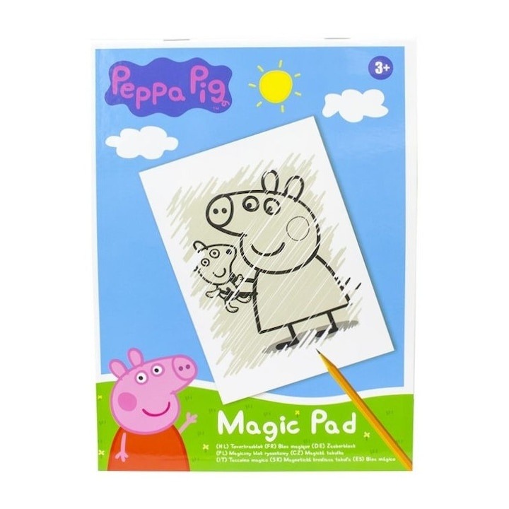 Carte de colorat Peppa Pig Magic Pad, Multicolor