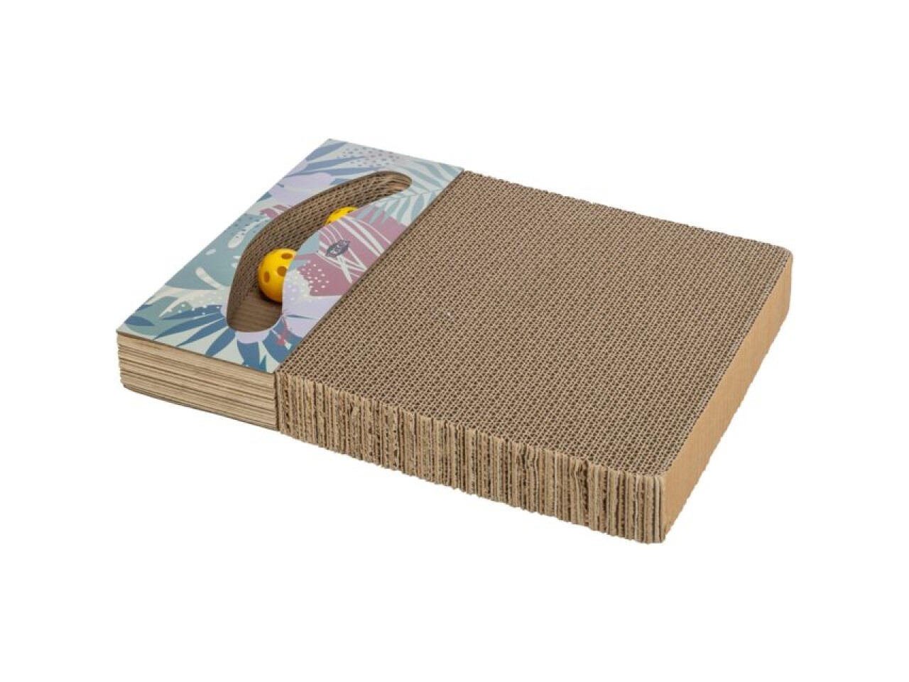 Trixie Carton de Zgariat, cu Doua Mingi si Catnip, 38 x 5 x 30 cm, Multicolor, 48006