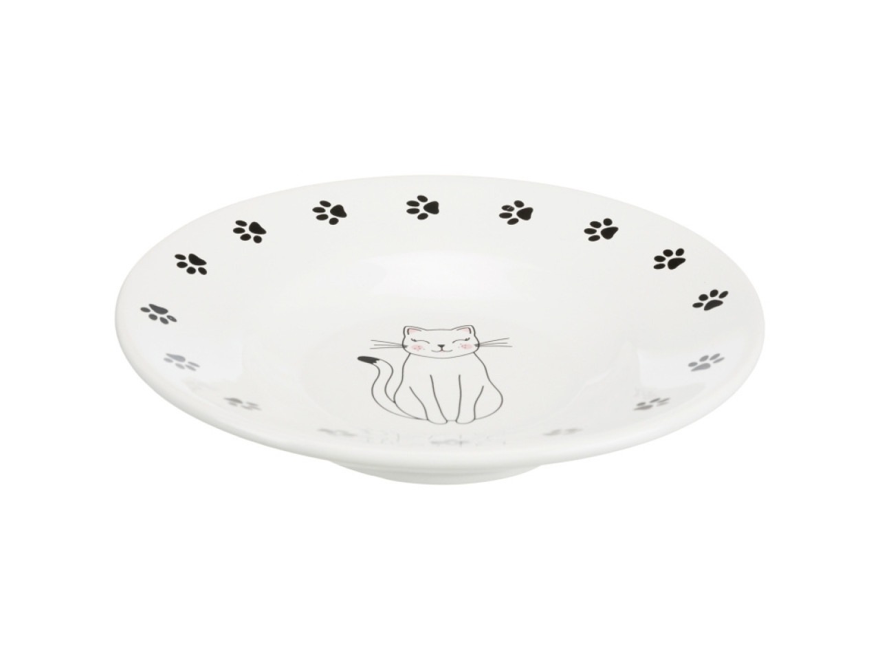 Castron Ceramic Pentru Pisici, 0.2 l/ 15 cm, Alb, Trixie  24651