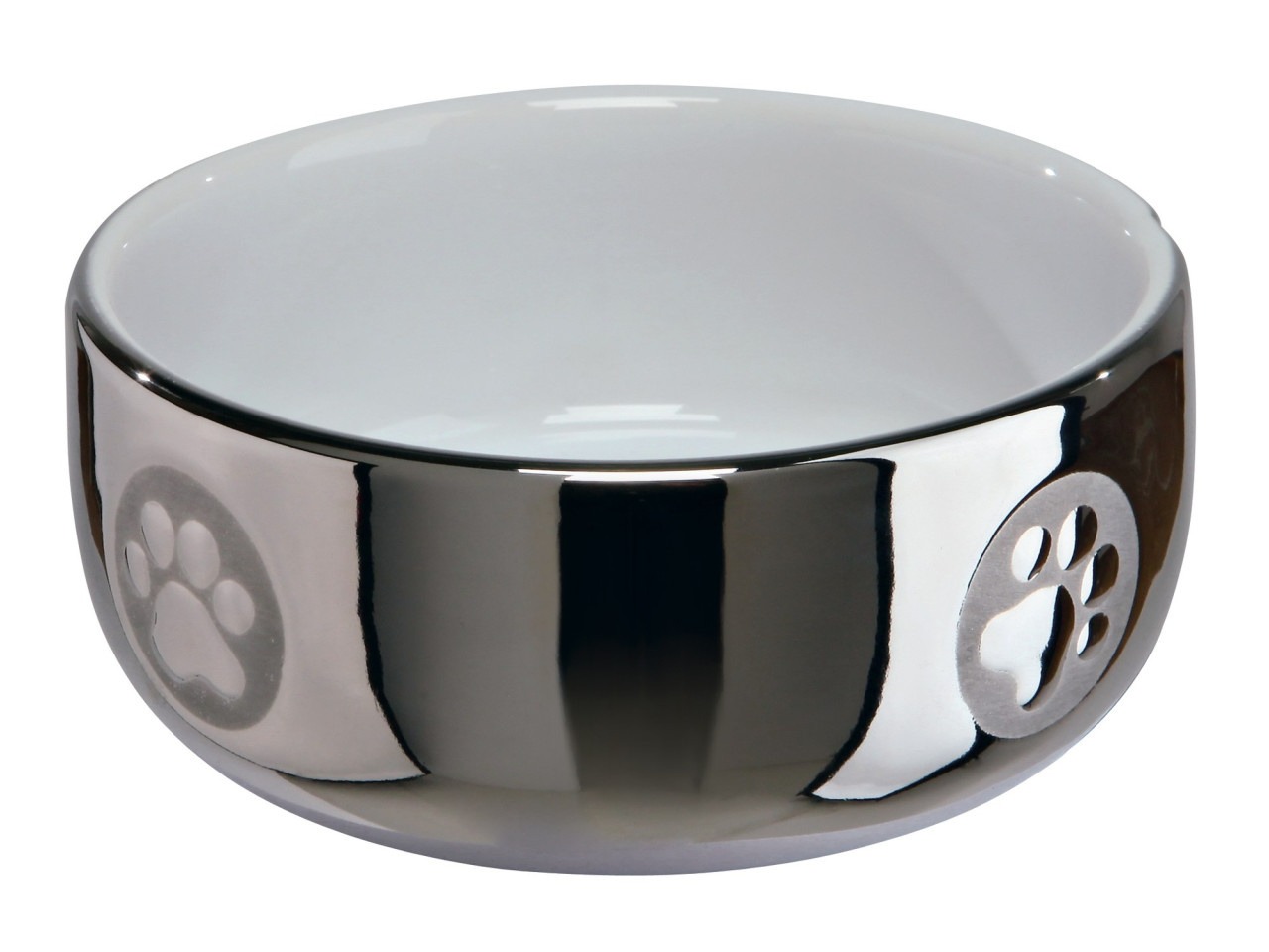 Trixie Castron Ceramic Pentru Pisici, 0.3 l/11 cm, Argintiu/Alb, 24799