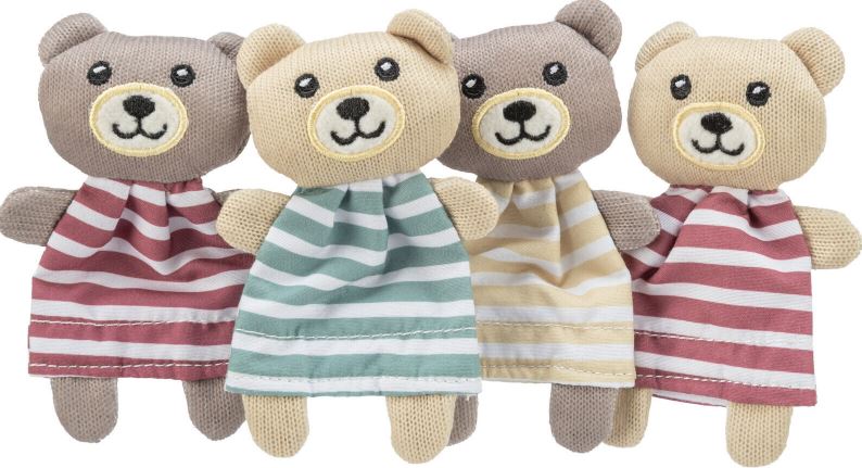 Jucarie Pentru Pisici, Ursulet Cu Catnip, 12 cm, Diverse Culori, 45665