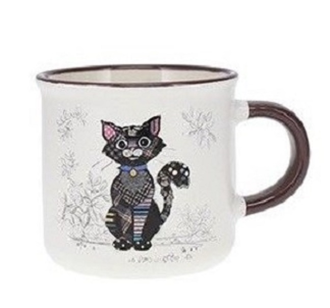 Ceasca Kook Chat noir 125 ml Ceramica Alba Kiub