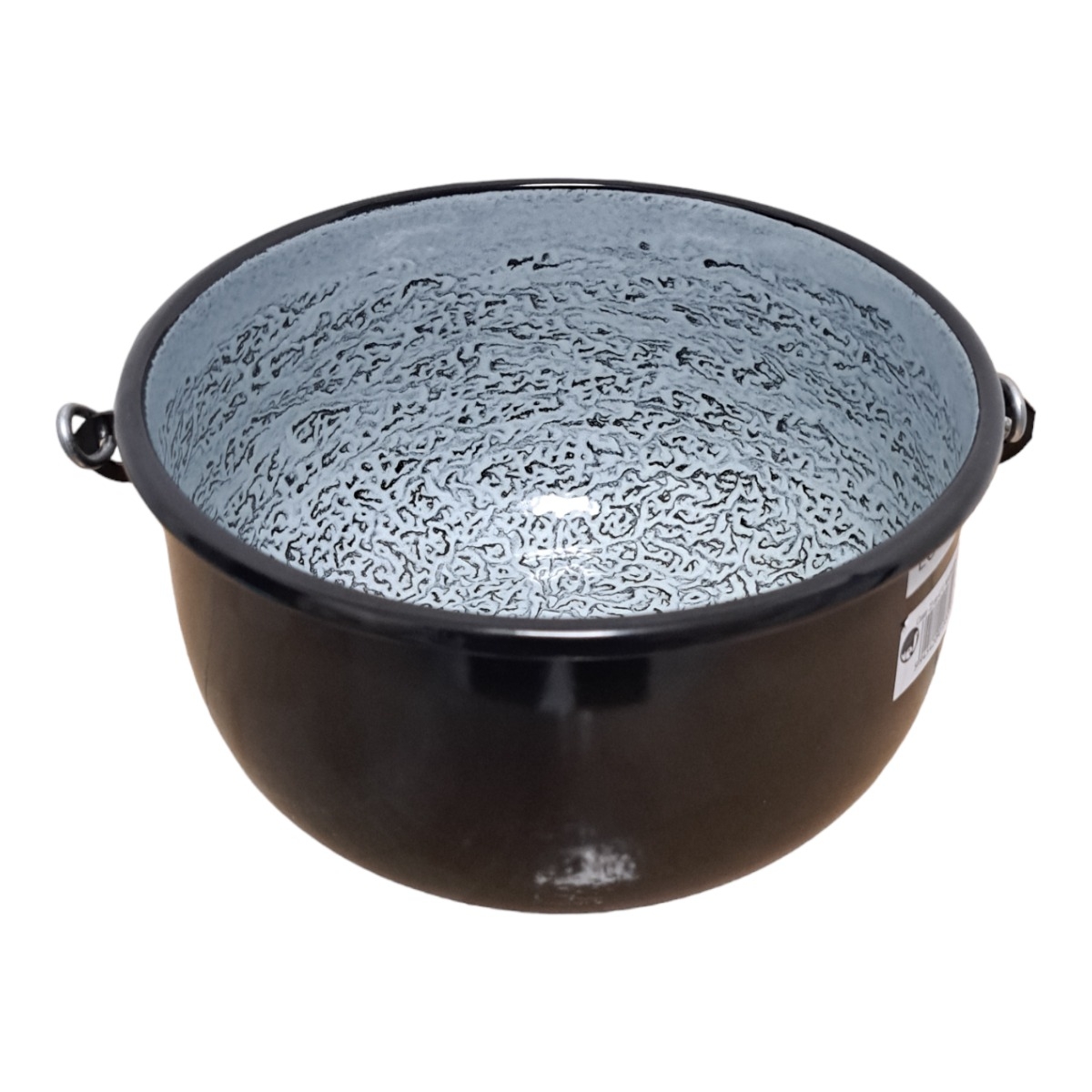 CEAUN MARMORAT NEGRU CU MANER CAL 1 22 CM 4.5 L