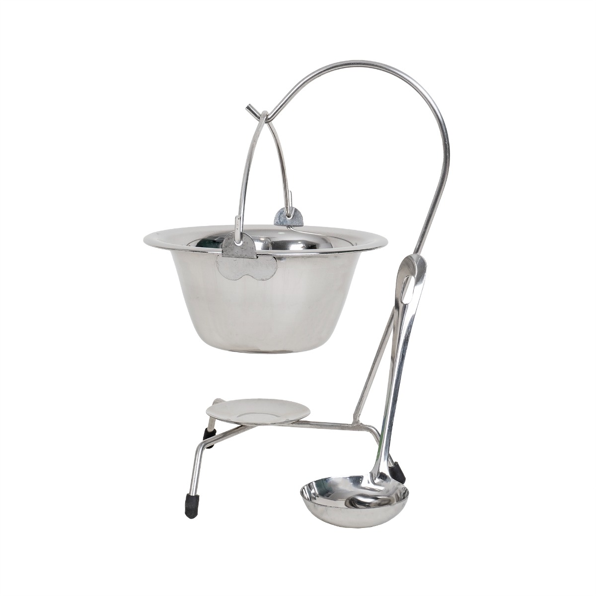 Ceaun mini, din inox, 0.8L cu suport si lingura, Z-tools