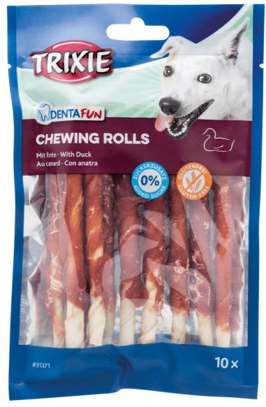 Recompense Pentru Caini, Denta Fun, Rulouri Cu Rata, 12 cm, 10 buc./80 g, 31371
