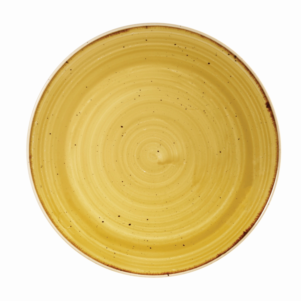 Farfurie rotunda, portelan, culoare Mustard Seed Yellow, diametru 217mm, capacitate 370ml