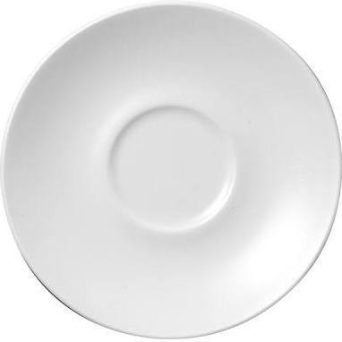 Farfurie pentru ceasca ceai, portelan supervitrifiat de culoarea alba glazurat pe toata suprafata, diametru 141mm